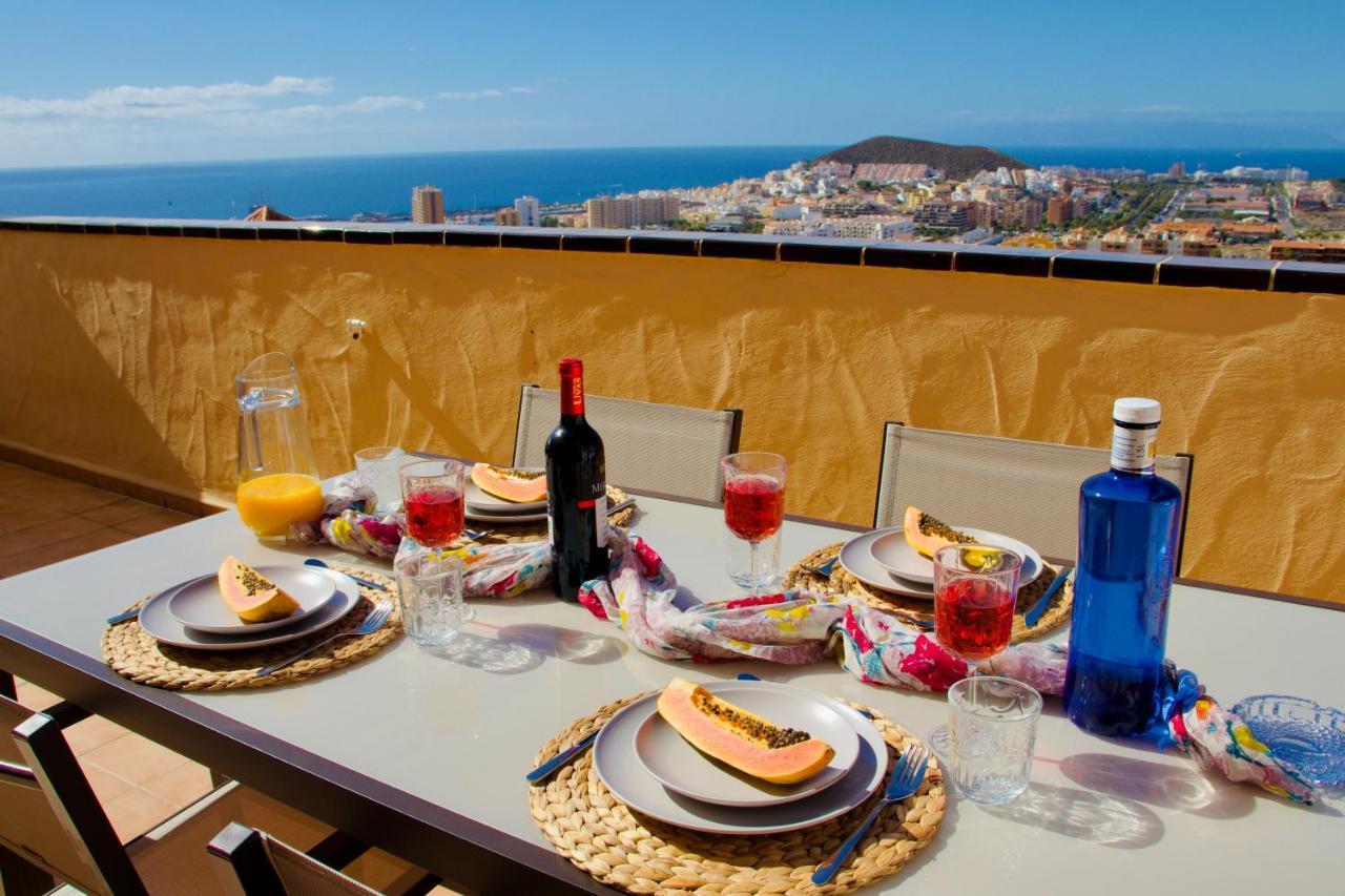 Ferienwohnung Sunset In The Heights Ocean View - Heated Pool Los Cristianos  Exterior foto